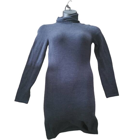 French Connection Women's Bodycon Knit Mini Sweater Dress - Dark Blue Size L NWT - Picture 3 of 10